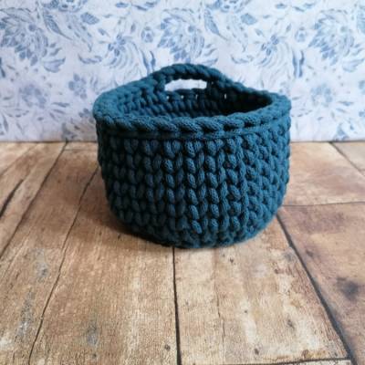Häkelkörbchen, Utensilo, Korb aus Textilgarn