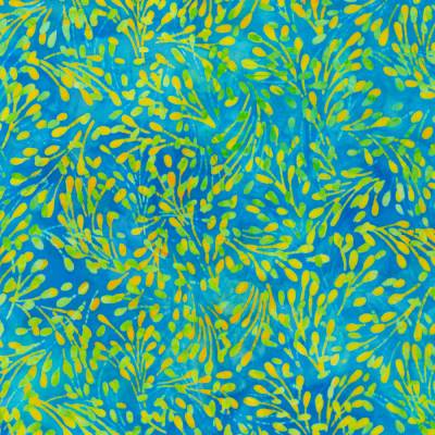 Stoff aus der Artisan Batik Floral Fantasy Collection "Seeds Breeze Batik, Meterware, Preis pro 0,5 lfdm