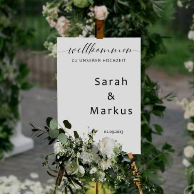 Sticker für Willkommensschild Empfangstafel personalisiert,Wedding Verlobung Willkommensschild Hochzeit, Hochzeitsdeko,H