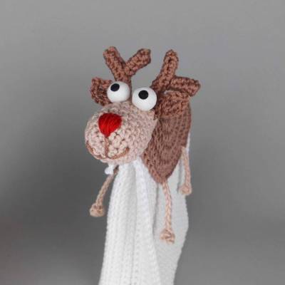 Häkelanleitung Weihnachten Geschenk-Tüte Gutschein-Tasche Rentier - einfach aus Wollresten
