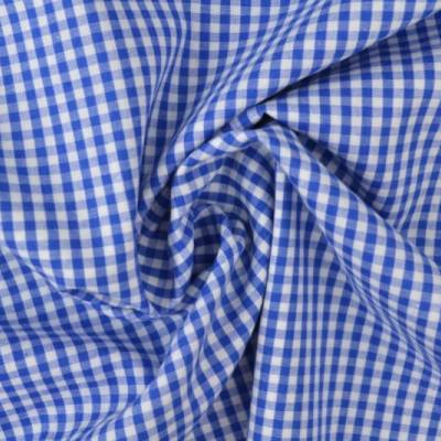 Web-Karo "Vichy", blau, feiner Baumwoll Popeline 150 cm breit, Meterware, Preis pro 0,5 lfdm