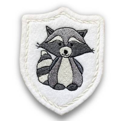 Wappen - Aufnäher Waschbär