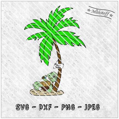 Sommer Erik - chillige Schildkröte - SVG - DXF - PNG - Datei - Mithstoff - Plotterdatei
