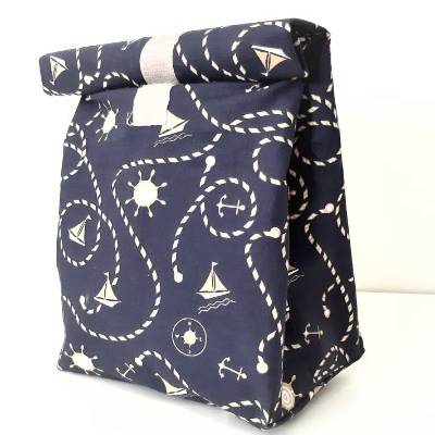 Lunchbag maritim mit Schiffen