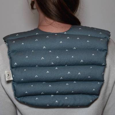Nackenkissen Blau mit Dinkel gefüllt// Dinkelkissen, Wärmekissen für kalte Tage, Rückenkissen mit Körnern