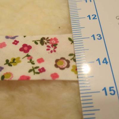 Schrägband Einfassband  Blumen Blümchen Jobolino 18 mm weiß/rosa/pink/bunt Oeko-Tex Standard 100  (1m/0,80 €)
