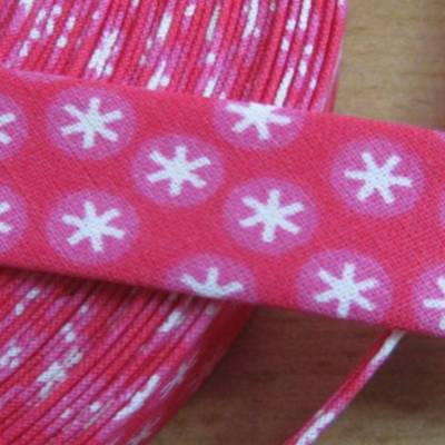 Schrägband Sterne rosa/pink Kiddy Love Oeko-Tex Standard 100  (1m/1,00  €)