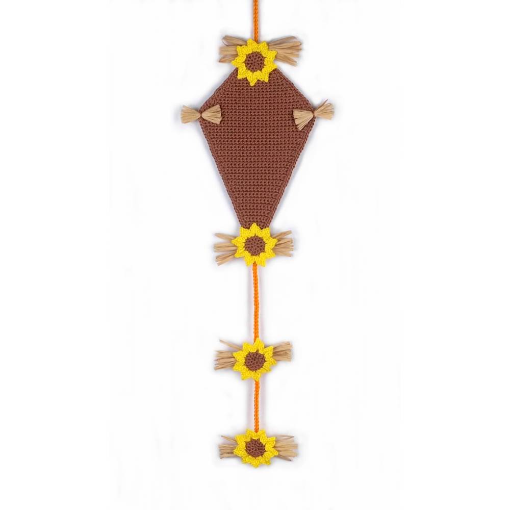 Häkelanleitung Herbst-Drachen Hängedeko für Türen, Wände und Fenster - einfach & vielseitig aus Wollresten Bild 4
