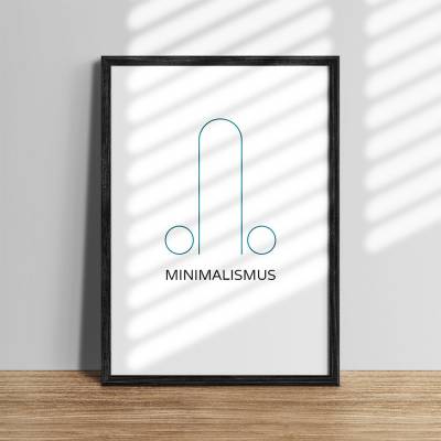 Penis Minimalismus Stil | Pimmel Poster | Abstrakte moderne Kunst | Kunstreproduktion | A6 | Kunst v. Pimmelpapier