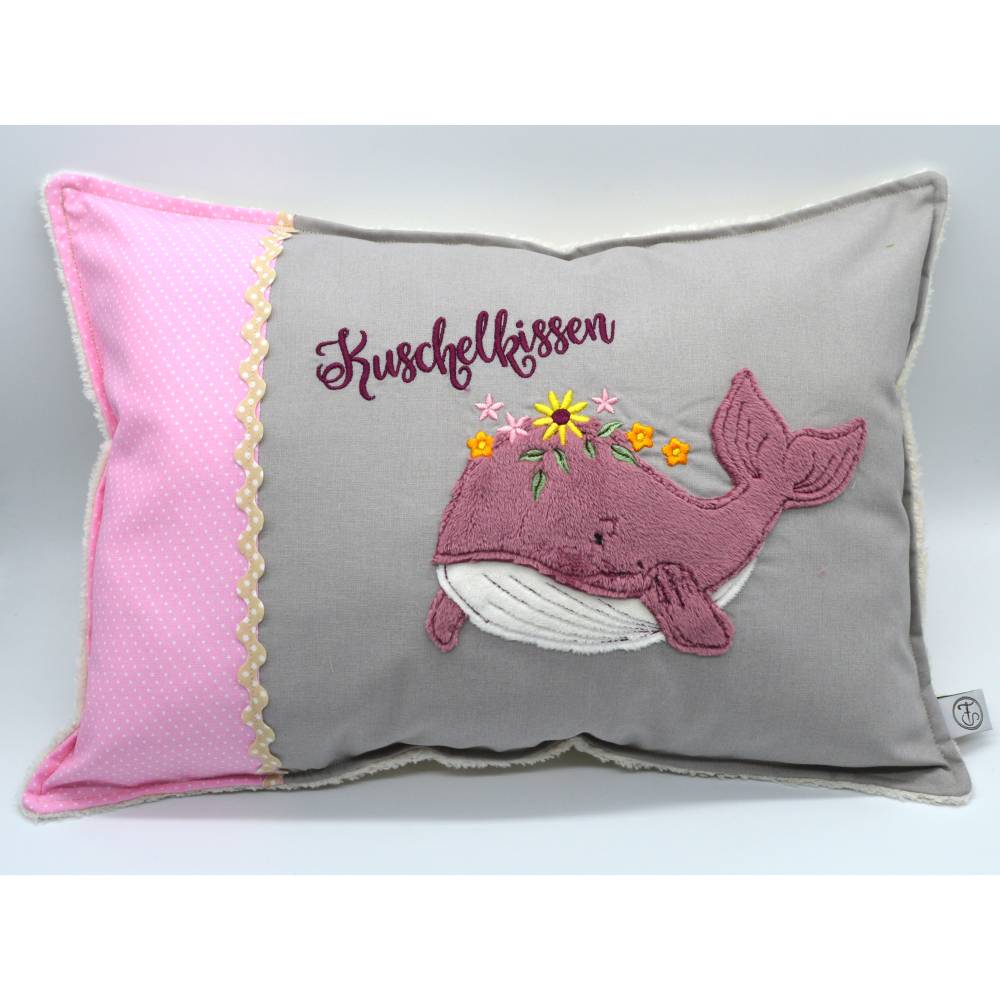 Stickdatei Wal maritim mit Blumen Bild 4