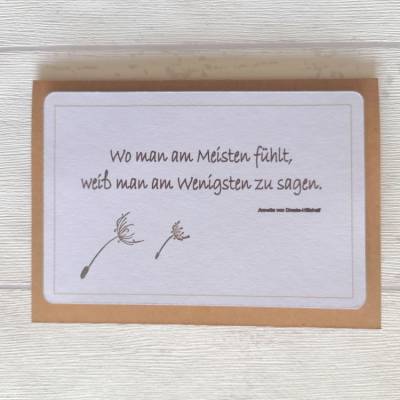 Trauerkarte * Pusteblumen * Edel * Schlicht * Beileid * Trauer