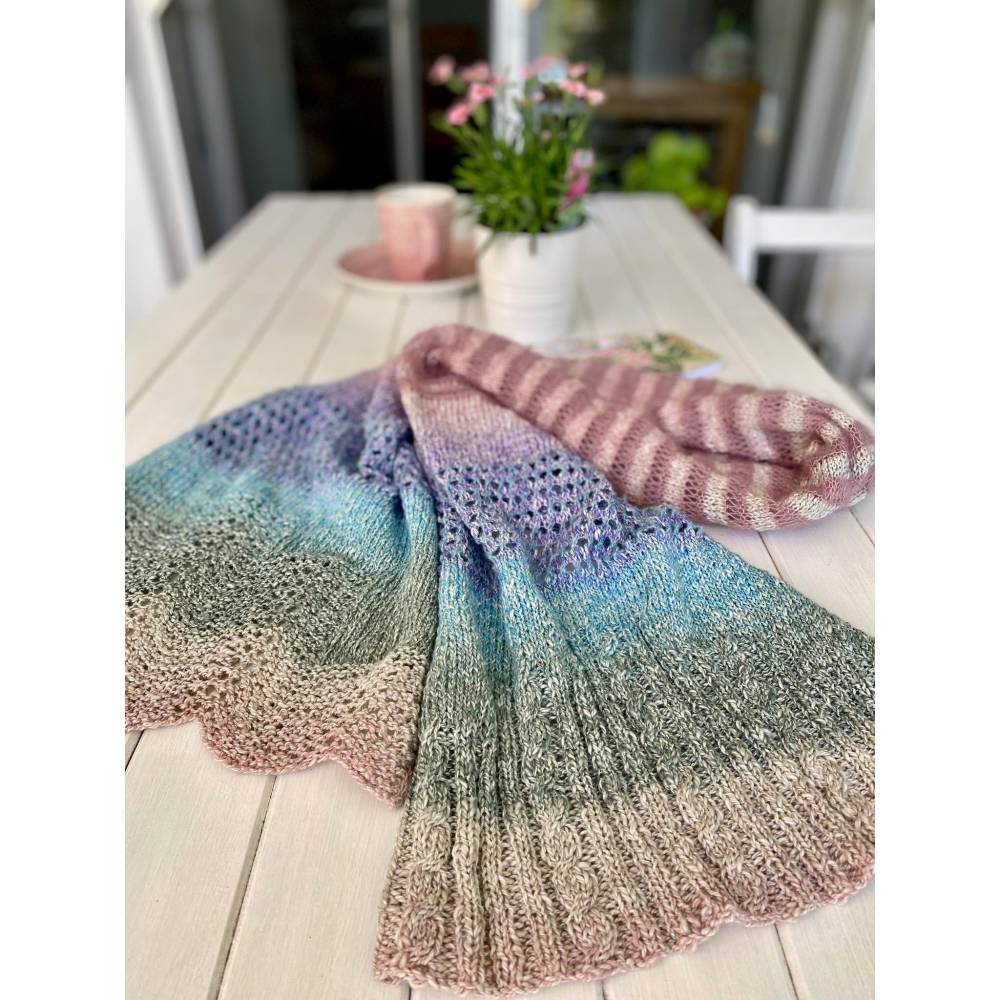 Strickanleitung Lizas Tuch Shiny Trio Bild 9