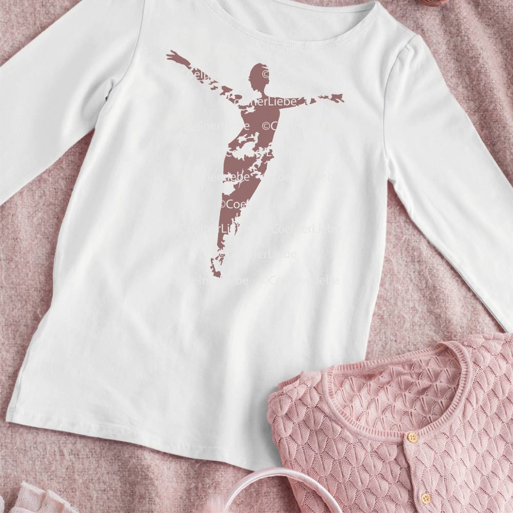 Plotterdatei Ballett-Tänzerin 1 – Elegante Grunge-Silhouette für moderne DIY-Projekte Bild 2