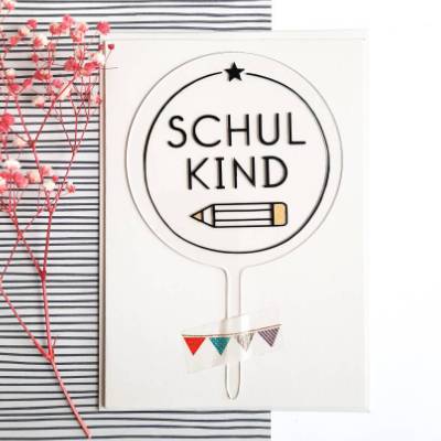 Kuchenstecker aus Acryl I Cake Topper I Kuchendeko I Einschulung I Schulkind