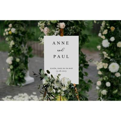 Sticker für Willkommensschild Empfangstafel personalisiert,Wedding Verlobung Willkommensschild Hochzeit, Hochzeitsdeko,H