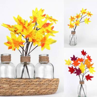 Häkelanleitung Herbst-Zweige Dekoration - einfach und vielseitig aus Wollresten