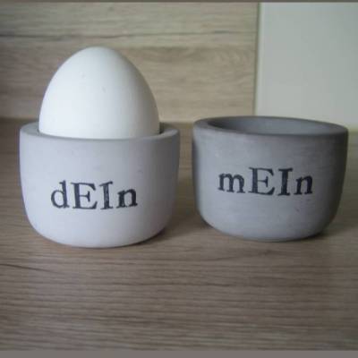 Eierbecher 2-er Set Betonoptik