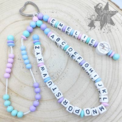 ABC Rechenkette Zählkette mit Name Reh Endlich Schulkind -Geschenk zur Einschulung-