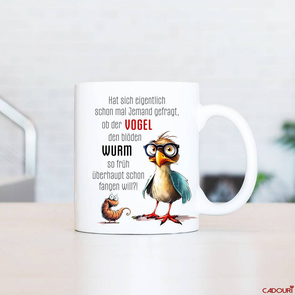 Tasse 'Vogel & Wurm'