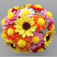 Häkelanleitung Blumenstrauß oder einzelne Blumen - einfach & vielseitig aus Wollresten