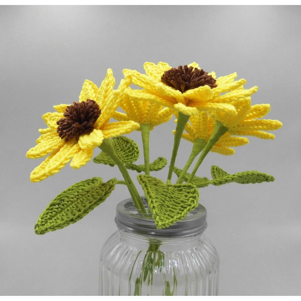 Häkelanleitung Blumenstrauß oder einzelne Blumen - einfach & vielseitig aus Wollresten Bild 8