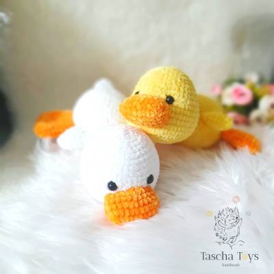 Plüschtier Ente gehäkelt,  Ente Kuscheltier