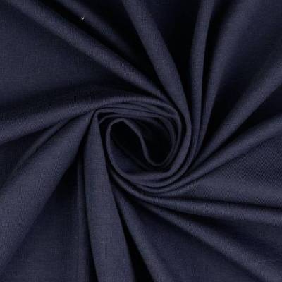 Baumwolljersey UNI Einfarbig marine Oeko-Tex Standard 100 (1m/11,-€)