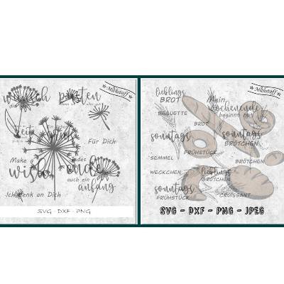 Sonderedition - Pusteblume & Brötchentüte - SVG - DXF - PNG - Datei - Mithstoff