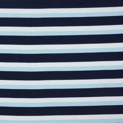 Sweat Streifen Stripes angeraut blau Töne Oeko-Tex Standard 100(1m/14,-€)