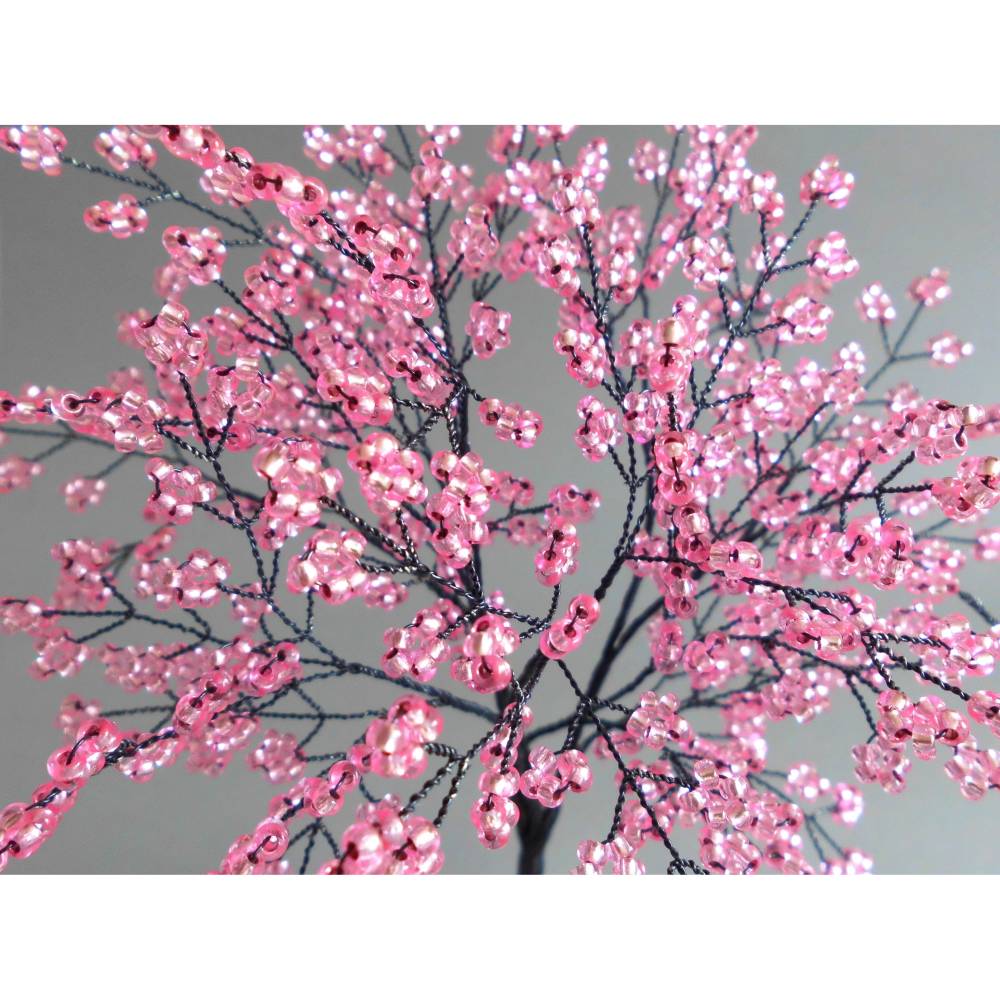 Bastelanleitung Perlenbumchen - Kirschblten Bonsai aus Perlen und Draht -  und Liebe