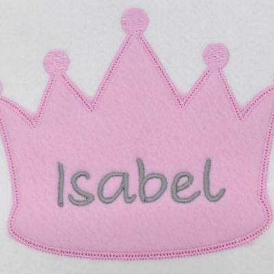 Krone Prinz Prinzessin König Königin - Super schöner Patch / süße Applikation / Aufnäher / Flicken zum Aufnähen 