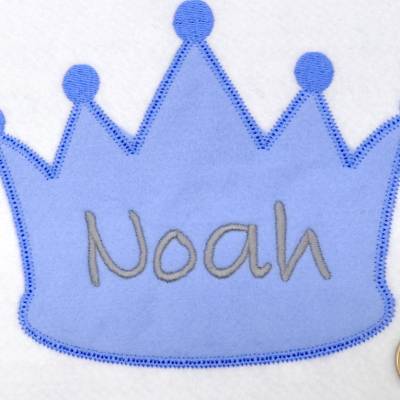 Krone Prinz Prinzessin König Königin - Super schöner Patch / süße Applikation / Aufnäher / Flicken zum Aufnähen 