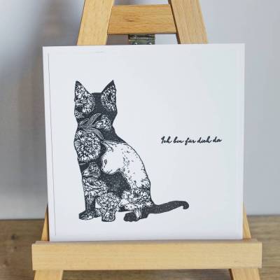 Kondolenzkarte, Trauerkarte für den Verlust einer Katze