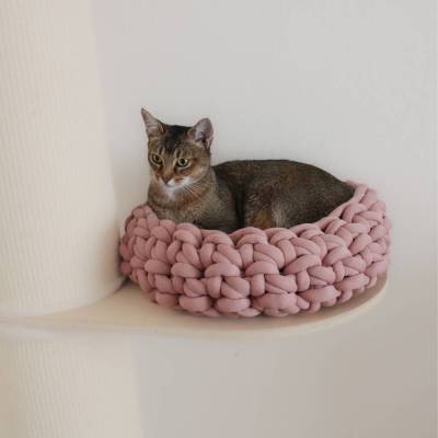 Katzenkorb | Hundekorb Emilia aus gefülltem XXL Biobaumwollgarn