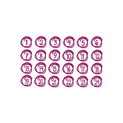 Plotterdatei Zahlen Adventskalender 1-24 Kreise Weihnachten Advent Nikolaus - freie kleingewerbliche Nutzung inklusive