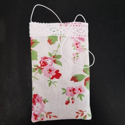 Lavendelduftkissen mit Aufhänger – Handgemacht, 100% Lavendelblüten, 10,5 x 17 cm