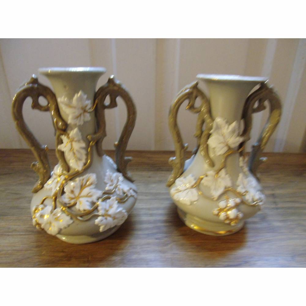 2 kleine Jugendstil Vasen Vase antik Kaminvasen