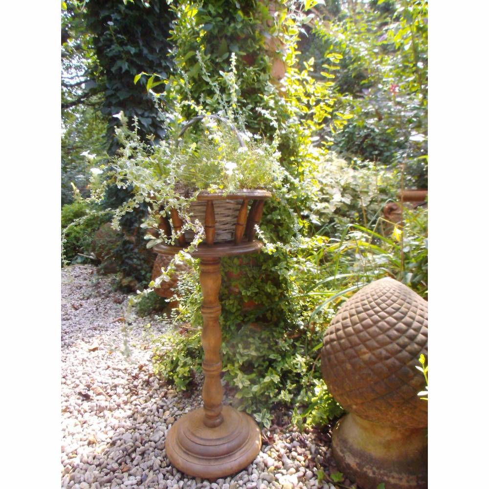 Eiche Pflanzenständer Blumenständer Pflanzensäule Landhaus Cottage