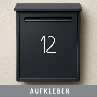 Hausnummer Vinylaufkleber personalisiert Briefkasten Mülltonne Beschriftung