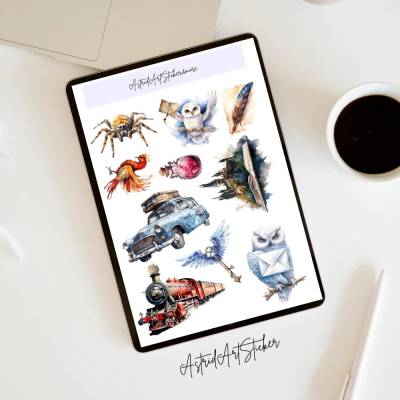 Magic Academy, Schule für Zauberei, Fantsy Sticker 