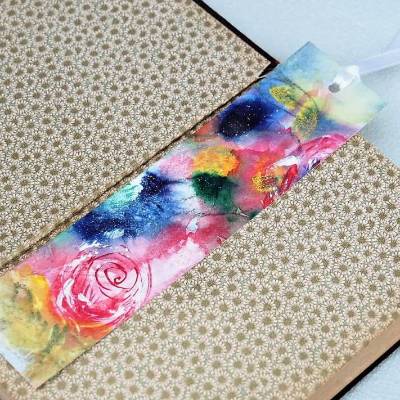 Handgemaltes Lesezeichen Aquarell in bunt; Produkt #905035