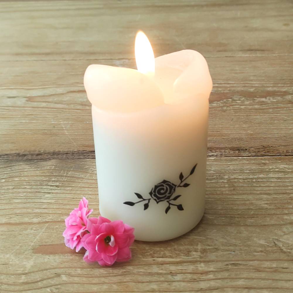 Vorlage für Kerzentattoo pdf Kerzensticker für Wasserschiebefolie Bild 2