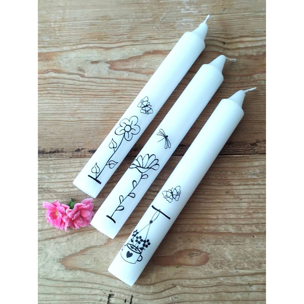 Vorlage für Kerzentattoo pdf Kerzensticker für Wasserschiebefolie Bild 3