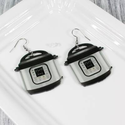 Ohrringe Reiskocher Reis Chinaimbiss Restaurant Kawaii Ohrhänger Ohrhaken Cute Witzig
