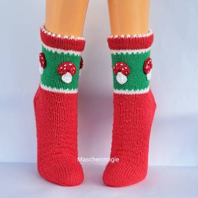 Socken Strümpfe Wollsocken Kuschelsocken handgestrickt 38/39