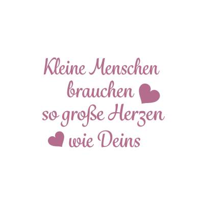 Plotterdatei Kleine Menschen brauchen so große Herzen Kita Kindergarten Danke - freie Kleingewerbliche Nutzung inklusive