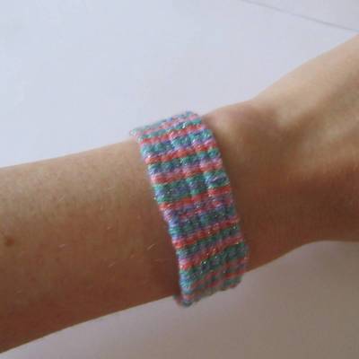 Gewebtes Armband - glitzernd