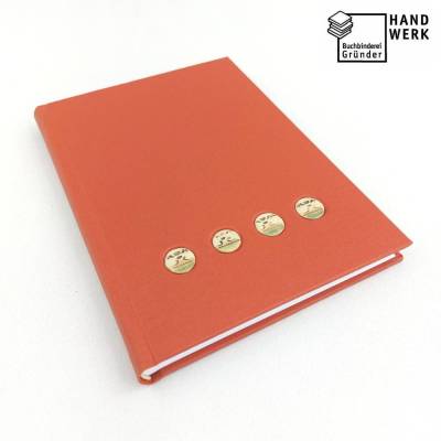 Notizbuch Keramik, terrakotta, DIN A5, handgefertigt, 100 Blatt
