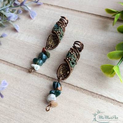 Dreadschmuck Dreadspiralen Dreadsis "54" Haarschmuck für Dreadlocks,Braids und Hochsteckfrisuren Achat