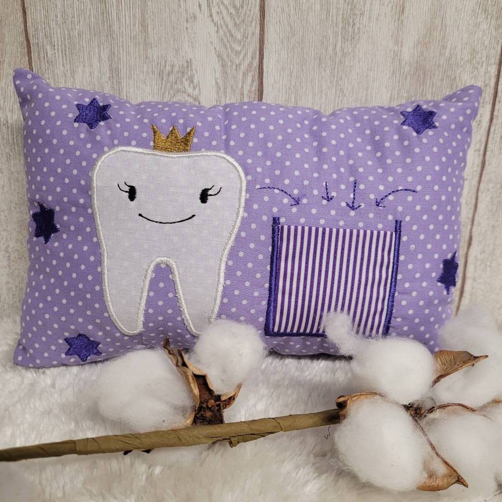 Zahn/ Zahnfee/ Zahnfeekissen Lila Bild 1